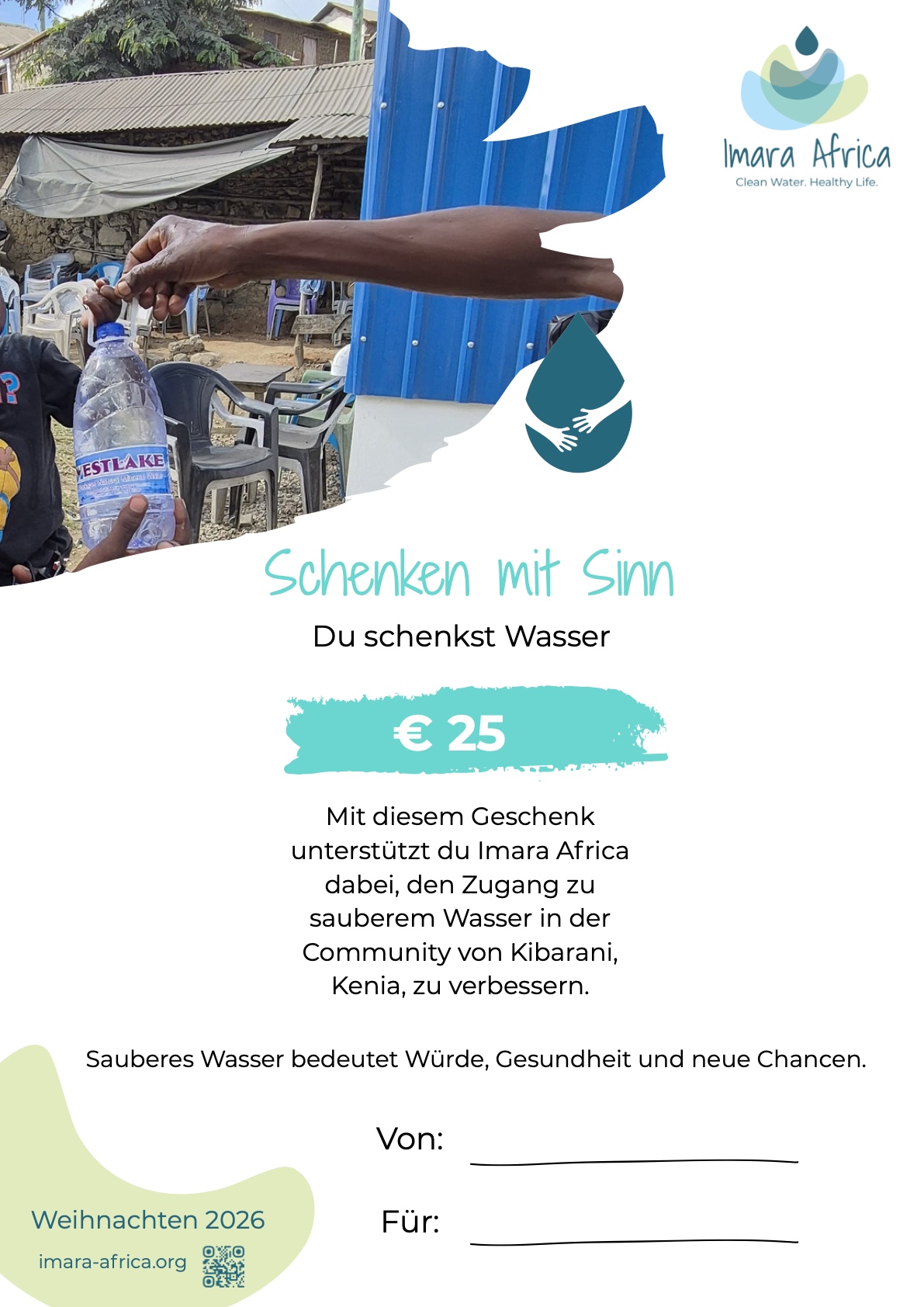 Vorderseite der Weihnachtskarte